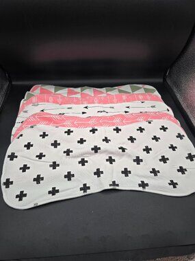 Dodo Babies Burp Cloths – 5 Pack Baby Girl – Organic Cotton – NIP